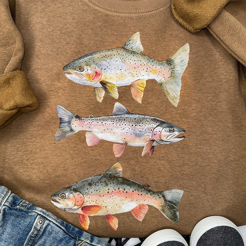 Trout Trio Sweatshirt - Petite & Sassy Designs
