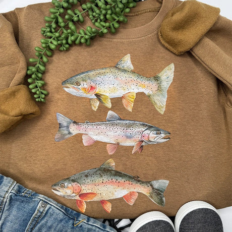 Trout Trio Sweatshirt - Petite & Sassy Designs