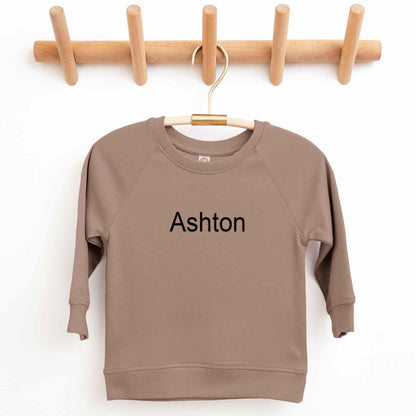 Organic Cotton Lightweight Crewneck Pullover in Truffle