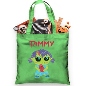 Zombie Girl Trick or Treat Bag - Petite & Sassy Designs