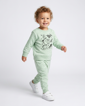 Affirmations Baby Jogger Set in Green