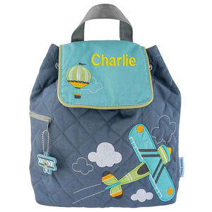 Airplane Quilted Backpack - Petite & Sassy Designs