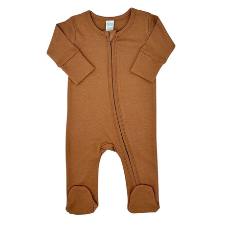 Infant Organic Cotton Zippered Romper with Footies - Petite & Sassy Designs