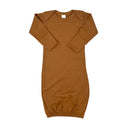 Long Sleeve Organic Baby Gown in Ginger - Petite & Sassy Designs
