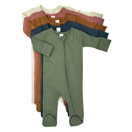 Infant Organic Cotton Zippered Romper with Footies - Petite & Sassy Designs