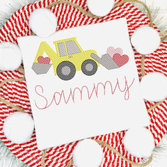 Backhoe with Hearts - Petite & Sassy Designs