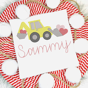 Backhoe with Hearts - Petite & Sassy Designs