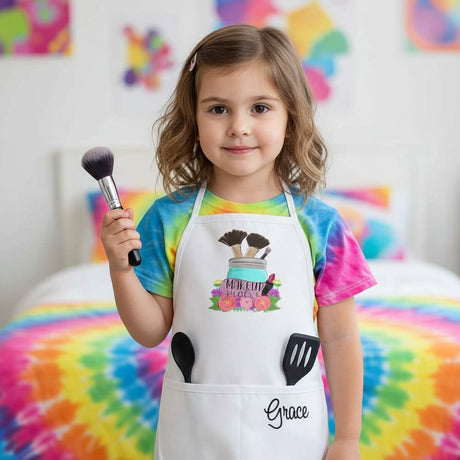 Personalized Kids Makeup Junkie Apron - Petite & Sassy Designs