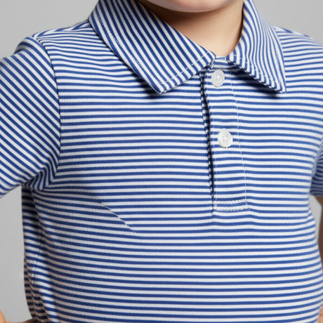 Boy's Polo Navy Stripe Romper
