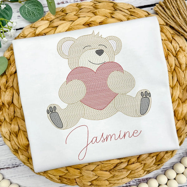Bear with Heart - Petite & Sassy Designs
