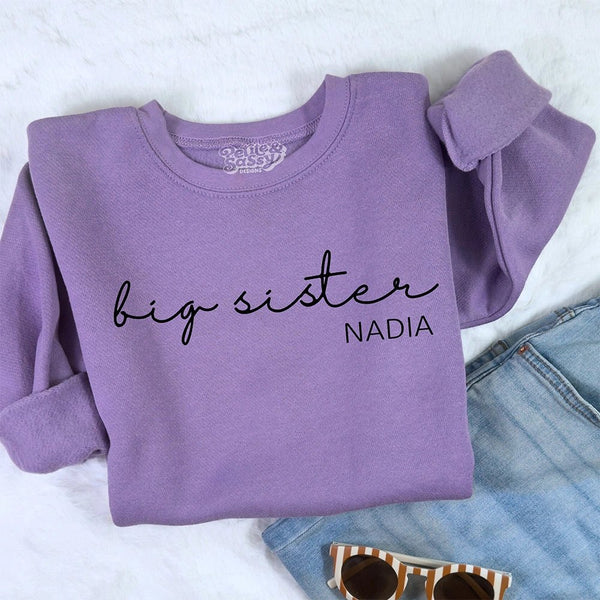 Personalized Big Brother or Big Sister Toddler Sweatshirt - Petite & Sassy Designs