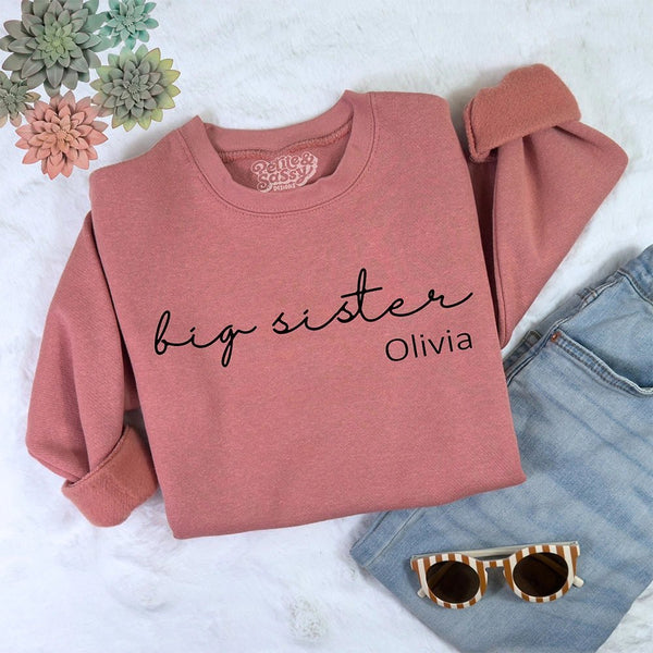 Personalized Big Brother or Big Sister Toddler Sweatshirt - Petite & Sassy Designs