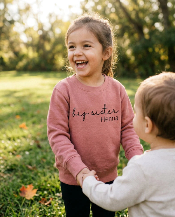Personalized Big Brother or Big Sister Toddler Sweatshirt - Petite & Sassy Designs