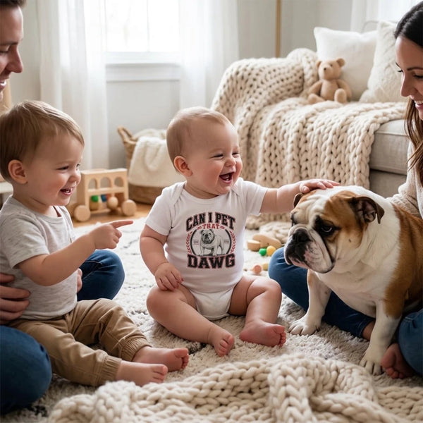 Can I Pet That Dawg Baby Bodysuit - Petite & Sassy Designs