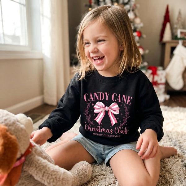 Candy Cane Christmas Club Sweatshirt - Petite & Sassy Designs