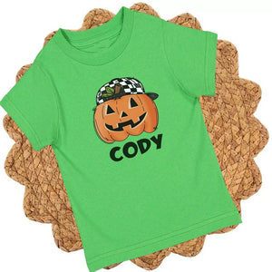 Checkered Hat Pumpkin - Petite & Sassy Designs
