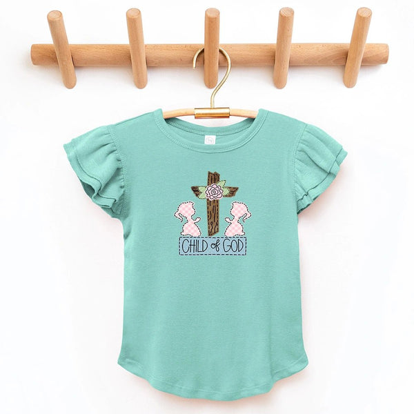 Child of God Flutter Sleeve Top - Petite & Sassy Designs