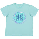 Scallop Monogram Frame T-shirt - Petite & Sassy Designs