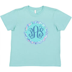 Scallop Monogram Frame T-shirt - Petite & Sassy Designs