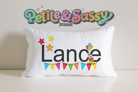 Personalized Circus Theme Pillow Case - Petite & Sassy Designs