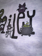 Personalized Name Halloween Long Sleeve Baby Bodysuit