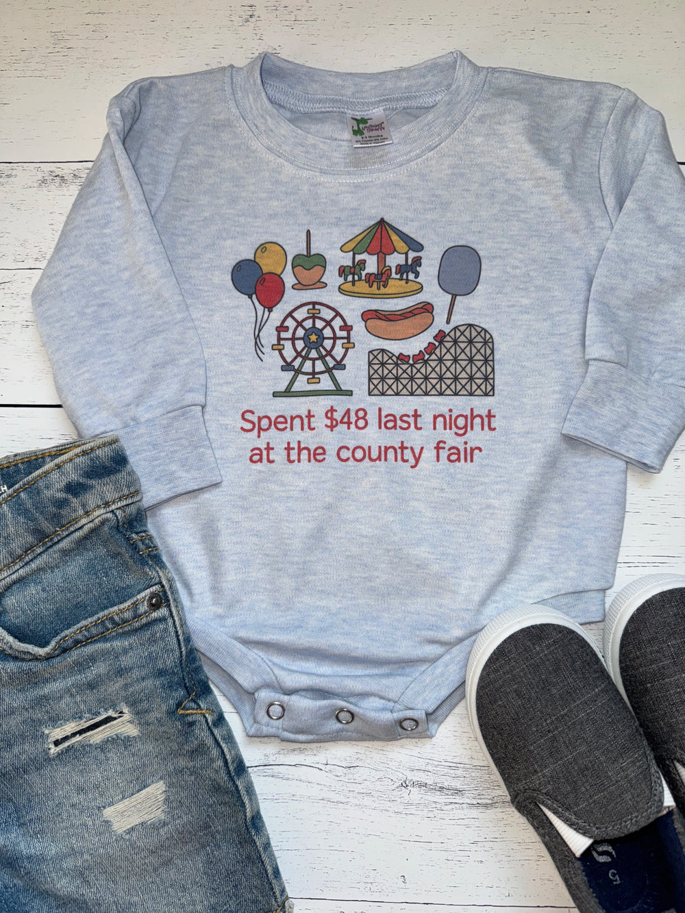 County Fair Long Sleeve Baby Bodysuit