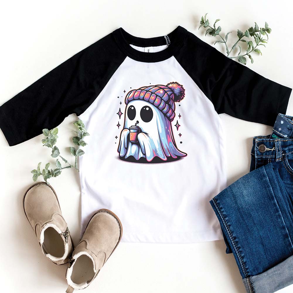 Drink sipping Ghost Kids Raglan