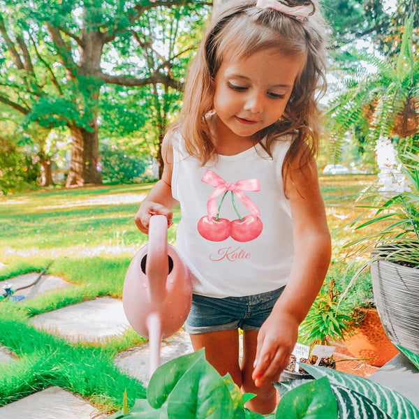 Personalized Coqette Cherries Summer Tank - Petite & Sassy Designs