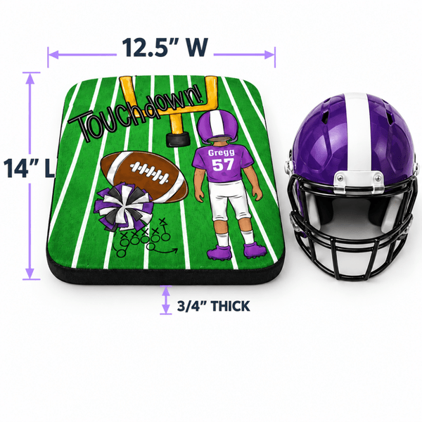 Personalized Football Stadium Cushion - Petite & Sassy Designs