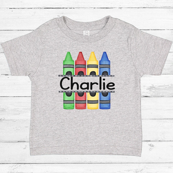 Personalized Back to School Crayons Shirt - Petite & Sassy Designs