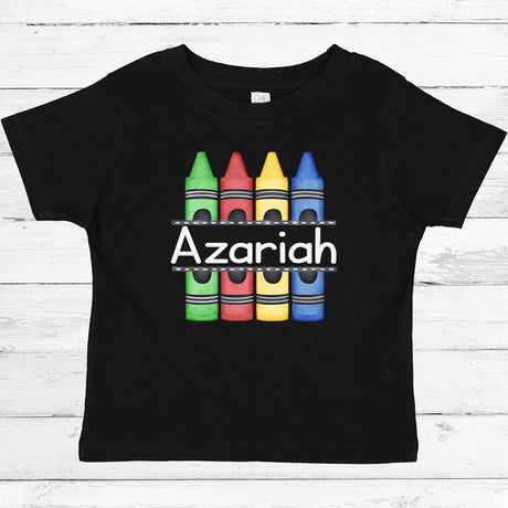 Personalized Back to School Crayons Shirt - Petite & Sassy Designs