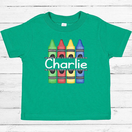 Personalized Back to School Crayons Shirt - Petite & Sassy Designs