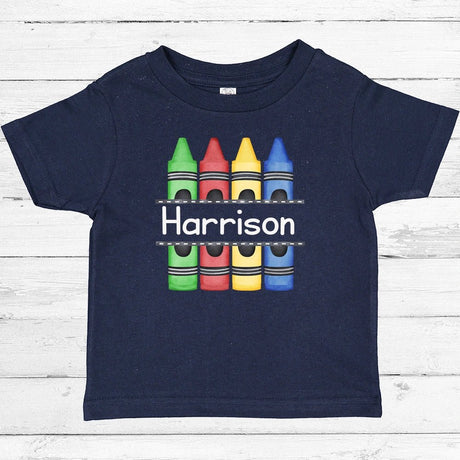 Personalized Back to School Crayons Shirt - Petite & Sassy Designs