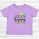 Personalized Back to School Crayons Shirt - Petite & Sassy Designs