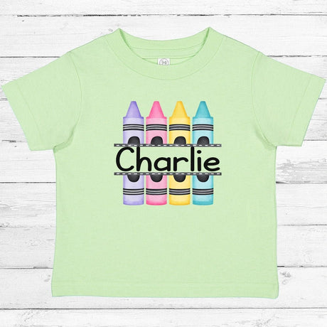 Personalized Back to School Crayons Shirt - Petite & Sassy Designs