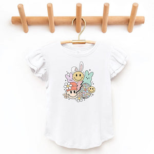 Easter Collage Flutter Sleeve Top - Petite & Sassy Designs