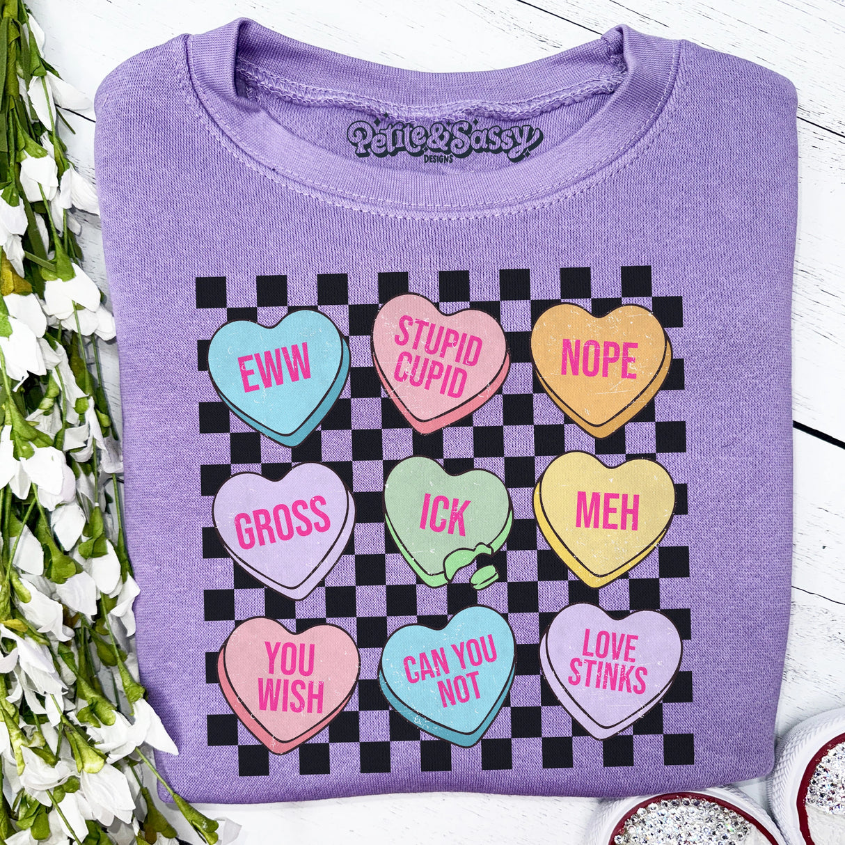 Eww Funny Candy Hearts Sweatshirt
