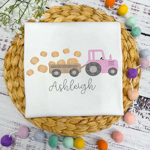 Pumpkin Farm Tractor - Petite & Sassy Designs