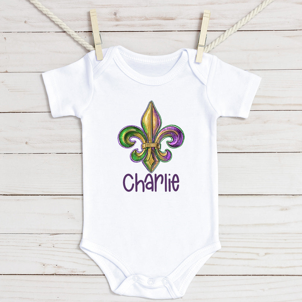 Fleur-de-lis Mardi Gras Infant Bodysuit