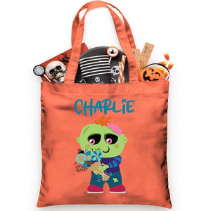 Flower Zombie Trick or Treat Bag - Petite & Sassy Designs