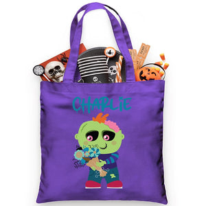 Flower Zombie Trick or Treat Bag - Petite & Sassy Designs