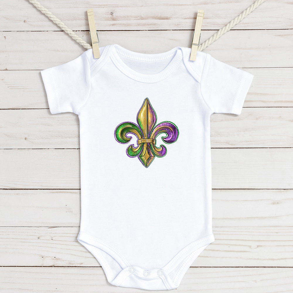 Fleur-de-lis Mardi Gras Infant Bodysuit