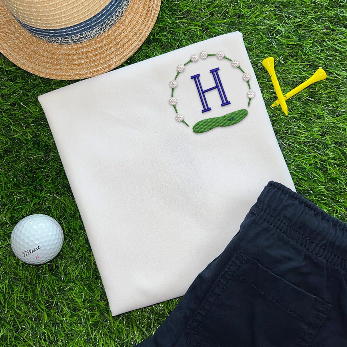 Initial Golf Tee Monogram T-shirt - Petite & Sassy Designs