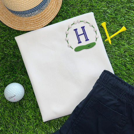 Initial Golf Tee Monogram T-shirt - Petite & Sassy Designs