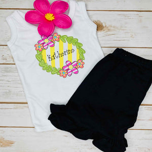 Personalized Fun Floral Summer Tank - Petite & Sassy Designs