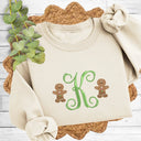 Gingerbread Monogram Sweatshirt - Petite & Sassy Designs