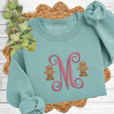 Gingerbread Monogram Sweatshirt - Petite & Sassy Designs