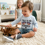 Talk to Me Goose Long Sleeve Baby Bodysuit