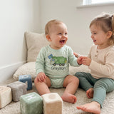 Personalized Dump Truck Long Sleeve Bodysuit