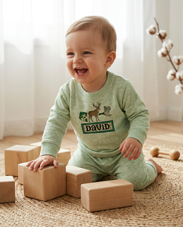 Personalized Hunter Baby Jogger Set